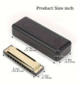Wholesale many Colors 10 Holes 10 tones Metal Harmonica, Durable Diatonic Blues Mouth Organ Folk <b>Musical</b> <b>Instrument</b> - Product Image 6