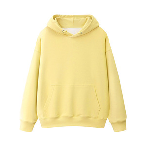 เสื้อฮู้ดดี้สีพื้น ทรงหลวม ผ้าฝ้ายแท้ เสื้อสตรีสีพื้น สำหรับยุโรป อเมริกา เอเชียตะวันออกเฉียงใต้ - Product Image 4