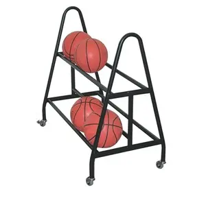 Hand Push Bal Winkelwagen Met Wielen Voor Garage Opslag Basketbal Stand