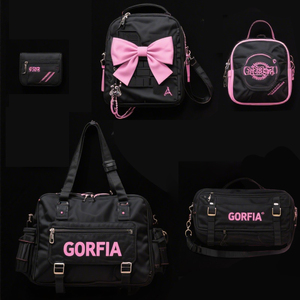 GORFIA Y2K Style Bag Collection Mochilas Tote Bags Crossbody Bags Black Pink Color Block Design Ideal para Harajuku Fashion Fans - Product Image 3