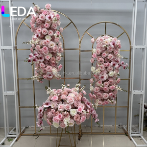 LEDA Valentine'S Day Handmade Soft 60CM Pink <b>Artificial</b> <b>Flower</b> Ball Rose Wedding Centerpiece For Events Decor - Product Image 6