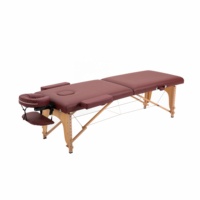 Table de massage portable en bois à 2 sections avec support pour le visage – Offre spéciale