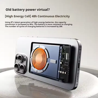 Offre Spéciale – Batterie Externe Promotionnelle Ultra-Mince en ABS avec Logo Personnalisé, Magnétique, Sans Fil, Li-Polymère, 5000 mAh, Affichage LED, Charge Rapide