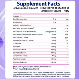 Gomitas de Melatonina Orgánica de Marca Privada OEM/ODM, Sin Azúcar, Ideales para el Sueño de Adultos - Product Image 5