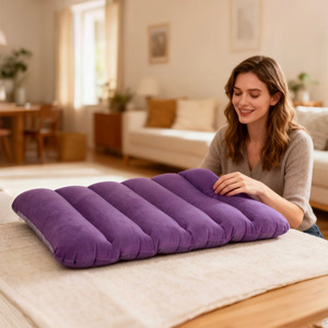 Blow Outdoor Backrest Travel <strong>Pillow</strong> Portable Foldable Inflatable Soft Flocking Washable Customizable 33x25cm Lunch Break <strong>Pillow</strong> - Product Image 2