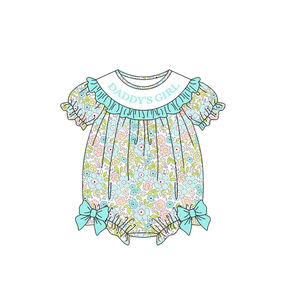 DADDY'S GIRL Mono floral con volantes para bebés y niñas, ropa a juego para niños - Product Image 5