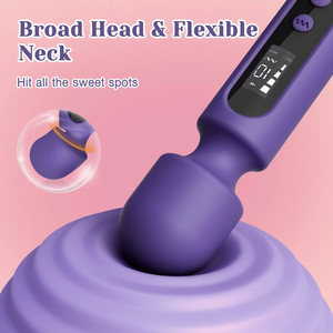 AV-<span class=keywords><strong>Massage</strong></span> stab Ausgestattet mit drei austauschbaren Kopf abdeckungen weiblicher Mastur bator LED-LCD-Bildschirm Orgasmic Device Sex Toy - Product Image 2