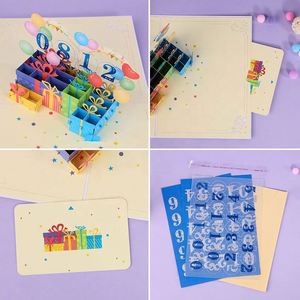 Cartes de vœux 3D DIY avec chiffres qui sortent pour un joyeux anniversaire - Product Image 4