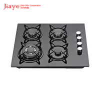 Nouvelle arrivée mode vente en gros meilleur prix design attrayant 4 brûleurs verre trempé intégré plaque de cuisson à gaz table de cuisson