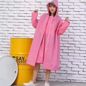 1 pièce Manteau de pluie long imperméable en EVA pour adulte, Poncho à capuche pour femme, Veste de pluie de cyclisme, Manteau de pluie pour homme - Product Image 3