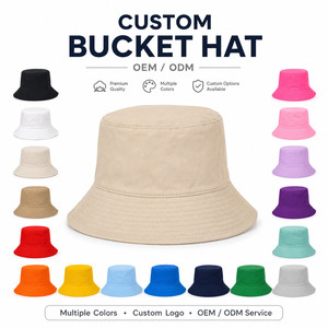 Sombrero de Pescador de Algodón Liso al por Mayor para Hombres, Mujeres y Niños, Protección Solar de Verano, Gorra con Logotipo Personalizado, Sombrero Promocional con Bordado - Product Image 3