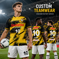 Ensemble de maillots de football personnalisés OEM ODM, usine, polyester, séchage rapide, impression par sublimation, uniforme d'équipe de football, vêtements de sport de football
