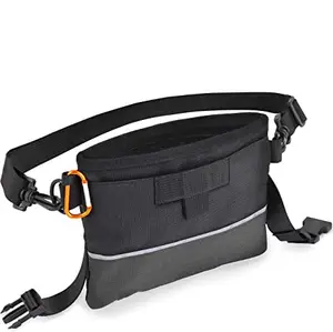QQgift tas kantong anjing magnetik kustom dengan penutup jepret satu tangan dengan saku dalam yang dapat dilepas untuk latihan anjing dan berjalan