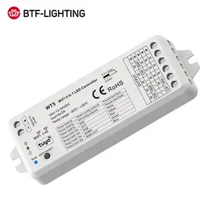 Новый светодиодный контроллер 12-24 В постоянного тока 3 А 5 в 1 WIFI Tuya Rgbw Cct диммер WT5