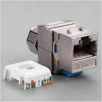 Cat8 Keystone Jack, Cat8 RJ45 alat STP tipe tanpa paduan seng modul berpelindung Keystone Jack cat8