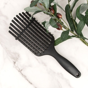 Gloway fabricant Oem noir séchage rapide par soufflage plastique 9 rangées pagaie humide ventilé <span class=keywords><strong>brosse</strong></span> à <span class=keywords><strong>cheveux</strong></span> bouclée démêlante <span class=keywords><strong>brosse</strong></span> pour vagues - Product Image 6