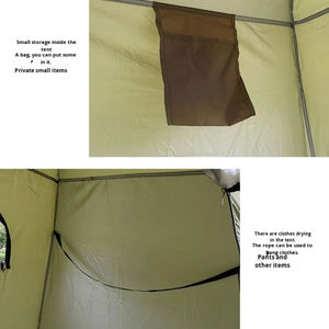 Tente de douche automatique à cadre double couche, légère, en polyester, résistante aux UV, pour toutes les saisons, camping en plein air, toilettes mobiles - Product Image 5