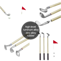 Vente en gros de jouets de table originaux et amusants, mini stylo de golf en métal, coffret cadeau, bureau, golf, affaires, cadeaux de direction