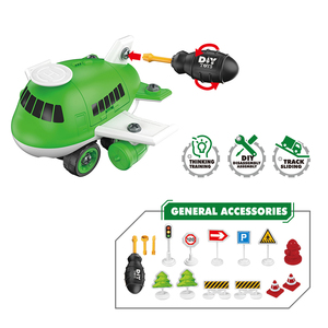 Vente chaude 4 <span class=keywords><strong>en</strong></span> 1 démonter jouet avion assemblage ensemble avion militaire série petites voitures vis panneaux de signalisation jouet éducatif - Product Image 2