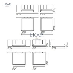 เตียงนอนดีไซน์ทันสมัย หน้าจอกว้าง โครงไม้ ดีไซน์เรียบหรู สไตล์ความสะดวกสบายสูงสุดสำหรับห้องนอน มีให้เลือกขนาดควีน คิง และดับเบิ้ล พร้อมฟังก์ชั่นจัดเก็บ - Product Image 6