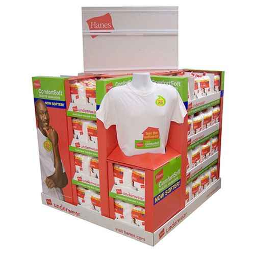 Retail Store Portable Cardboard T-shirt Floor Display Stand Clothing Shop New Hat Display Stand