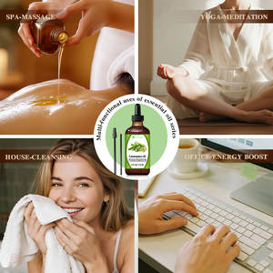 Óleo Essencial de Capim-Limão Orgânico Fresco de Alta Qualidade, Prensado a Frio para Aromaterapia Corporal - Product Image 6