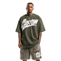 T-shirts pour hommes en coton 100% imprimés surdimensionnés, de couleur unie, de luxe, de créateur, tendance estivale, vente en gros originale