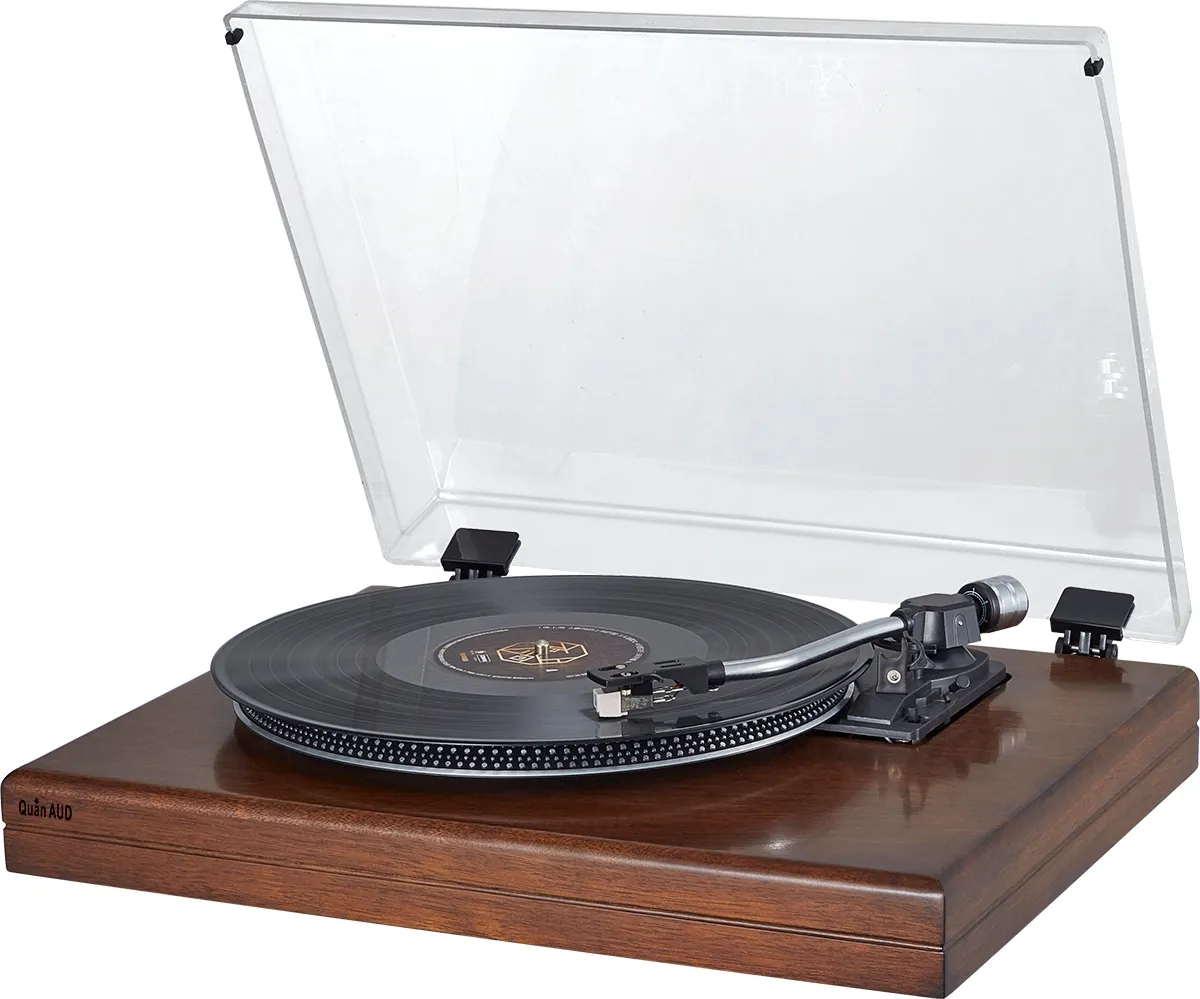 stereo player modern turntable record player dust cover high quality gramophone
