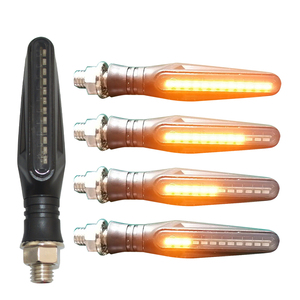 Ambre 12V 12 Led Universal Motorcycle Rear Brake Lamp Turn Signal Light LED Flashing Flowing Turn Signal Light for - Product Image 1