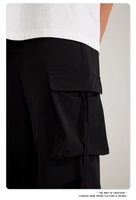 Pantalon de parachutiste à jambes larges et grandes poches, pantalon de danse de marque américaine à la mode, été 2023