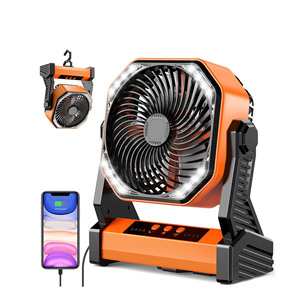 Ventilateur à piles 7800mAh ventilateur de camping portable rechargeable avec lanterne LED - Product Image 1