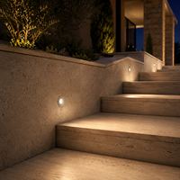 Lumière LED encastrée pour extérieur IP67 12V/24V 1W, pour escalier, mur, cour, allée, jardin, sol, en aluminium, dimmable