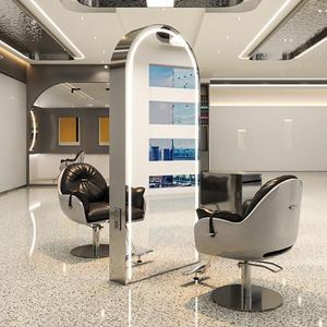 Conjunto de Estación de Estilismo para 2 Personas con Espejo Inteligente LED, Silla de Barbería, Soluciones Profesionales de Muebles de Alta Gama para Salón de Belleza - Product Image 4