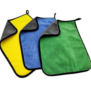 Serviette de lavage de voiture en polaire corail 30x40cm, double face, épaissie, suspendable, serviette à main multifonctionnelle, chiffon de nettoyage - Product Image 4