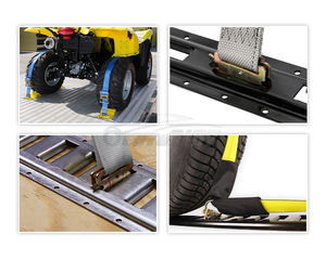 Sangle à cliquet FT11-513 de 2 po, 4400 LBS, pour rail E, en 100 % polyester et acier allié, pour la logistique et l'utilisation en fourgonnette - Product Image 6