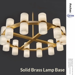 <span class=keywords><strong>Lampadario</strong></span> <span class=keywords><strong>a</strong></span> <span class=keywords><strong>Sospensione</strong></span> <span class=keywords><strong>LED</strong></span> in Rame Massiccio Dorato e Alabastro, Stile Postmoderno di Lusso, AC 85-265V, per Soggiorno e Sala da Pranzo - Product Image 4