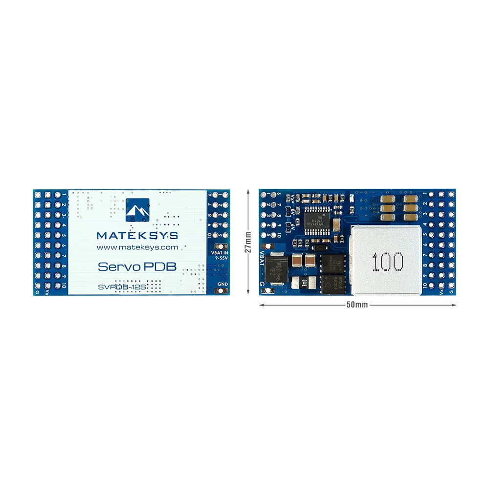 MATEK SVPDB-12S SERVO PDB 12A BEC 9-55V ~ 5/6/8V RC 비행기 고정 날개 서보용 전원 분배 보드