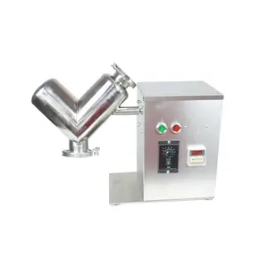 Stainless Steels V Type Mixer High Efficient Small V Shape Blender Machine Mini Manual Lab Dry Powder Mixer Machine