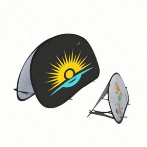 ป้ายแบนเนอร์พับได้แบบพกพาปรับแต่งได้สำหรับงานแสดงสินค้ากลางแจ้ง โครงโฆษณาธุรกิจแบบพับได้ รูปวงรี วงกลม ธงแนวนอน - Product Image 4