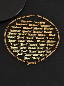 สร้อยคอจี้สแตนเลสสตีลแบบโซ่ 1 เส้น สไตล์ทันสมัย สำหรับผู้ชาย พร้อมสลักชื่อ มอบให้สามี เพื่อน พี่ชาย - Product Image 5