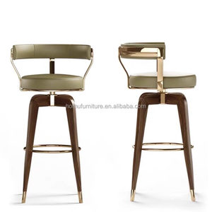 <span class=keywords><strong>Tabouret</strong></span> <span class=keywords><strong>de</strong></span> <span class=keywords><strong>bar</strong></span> pivotant en cuir <span class=keywords><strong>vert</strong></span> <span class=keywords><strong>olive</strong></span> design avec pieds en bois massif pour <span class=keywords><strong>bar</strong></span> à domicile et usage hôtelier - Product Image 6