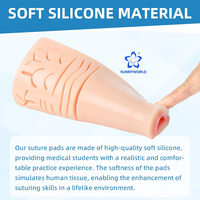 Almohadilla de Sutura Multifuncional DIY, Almohadilla de Práctica de Sutura de Doble Propósito, Set de Piel de Silicona Realista de Tres Capas