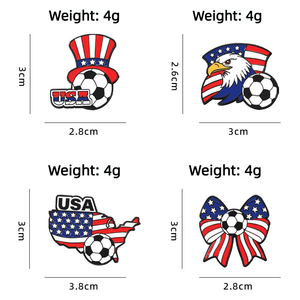 Broche Souvenir Émail Événement Football Américain, Écusson Patriotique Drapeau National Américain Aigle Carte Nœud Papillon Oncle Sam Football - Product Image 3