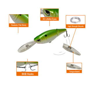 Approvisionnement direct usine – Leurre flottant multi-sections bionique <span class=keywords><strong>Berkley</strong></span> Flicker 19 cm, deux sections, connexion en fer épais, pour pêche en <span class=keywords><strong>eau</strong></span> dure - Product Image 4