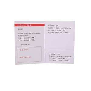 Hot Bán Tùy Chỉnh In Khách Sạn Quà Tặng Kinh Doanh Chủ Thẻ Giấy Thẻ Chìa Khóa Tay Áo Với Một Túi Cho Phòng Khách Sạn Quản Lý Thẻ - Product Image 6