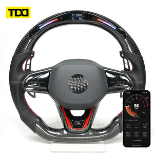 Volante de Fibra de Carbono TDD con Palanca de Cambios Magnética para Volkswagen <span class=keywords><strong>Golf</strong></span> 8 MK8 CC GTI <span class=keywords><strong>R</strong></span>, <span class=keywords><strong>Interior</strong></span> Modificado para Automóvil - Product Image 2