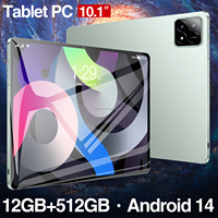 Tablet Pad6s de 10.1 Pulgadas con Android, 12GB+512GB, Pantalla Capacitiva HD, Android 14, Versión Global, Tablet PC al por Mayor