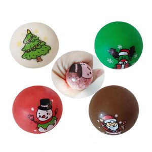 Custom 30Mm Christmas Water Bead Snowman Themed Tpr <b>Balls</b>, Stress - Relief <b>Squeeze</b> Toys - Product Image 5