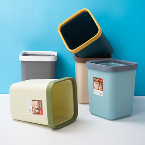 Poubelle carrée à ouverture supérieure 6L, épaissie, multicolore, pour cuisine, usage intérieur - Product Image 1