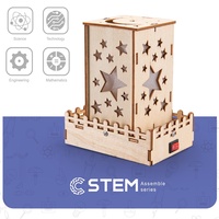 Kit de lampe de projection d'étoiles en bois à faire soi-même, veilleuse artisanale, jouet d'assemblage STEM pour enfants